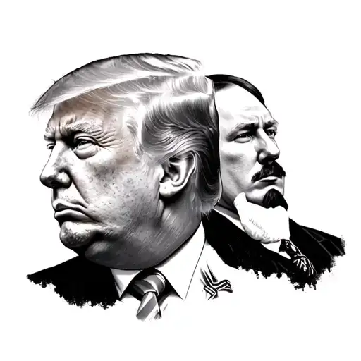 trump fucks putin and hitler tattoo design idea