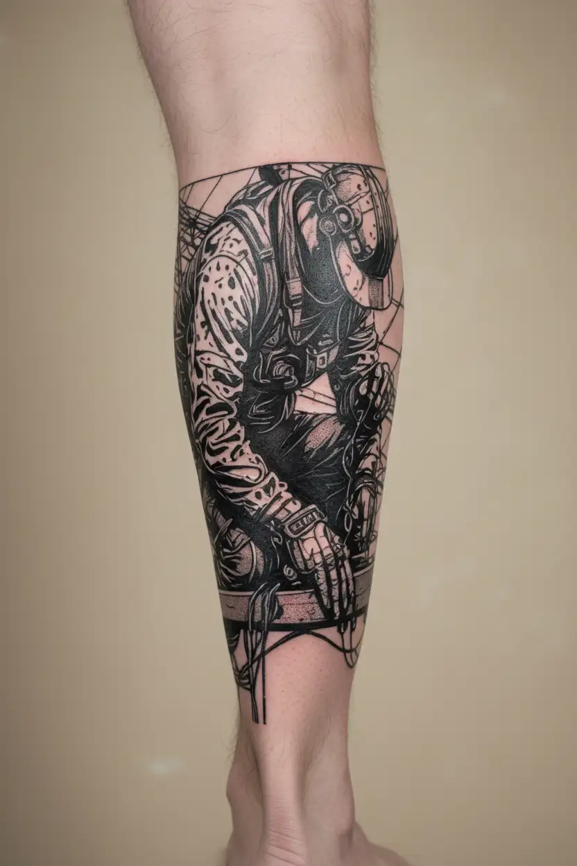 lineman fixing electrical wires tattoo design idea