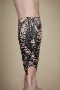 lineman fixing electrical wires tattoo design idea