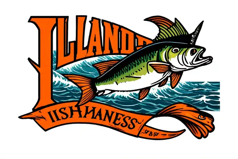 Islanders fisherman logo tattoo design idea
