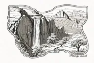 zion national park scene tattoo small tattoo design idea