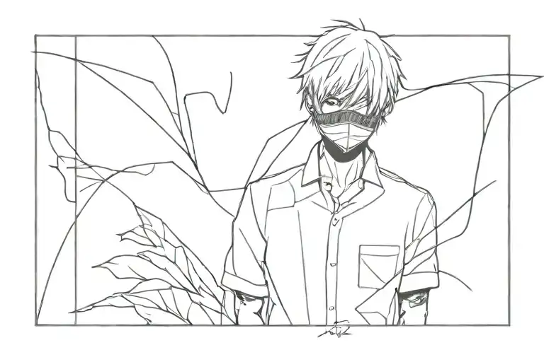 ken kaneki tokyo ghoul tattoo design idea