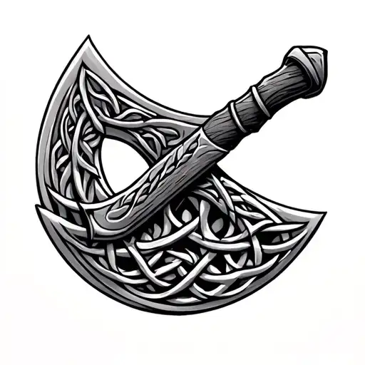 Celtic Axe tattoo design idea