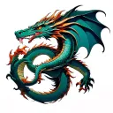 Dragon Ouroboros tattoo design idea