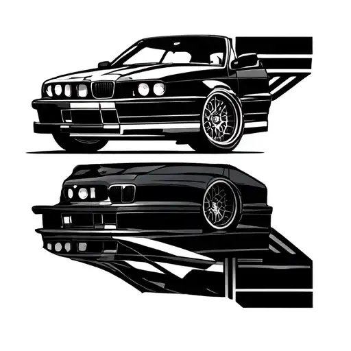 BMW e36 tattoo design idea