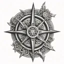 celtic compass tattoo design idea