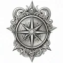 celtic compass tattoo design idea