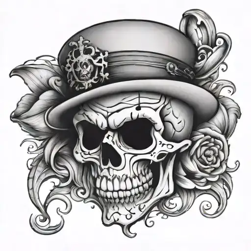 half skull half clown splitt in the middle tattoo design idea