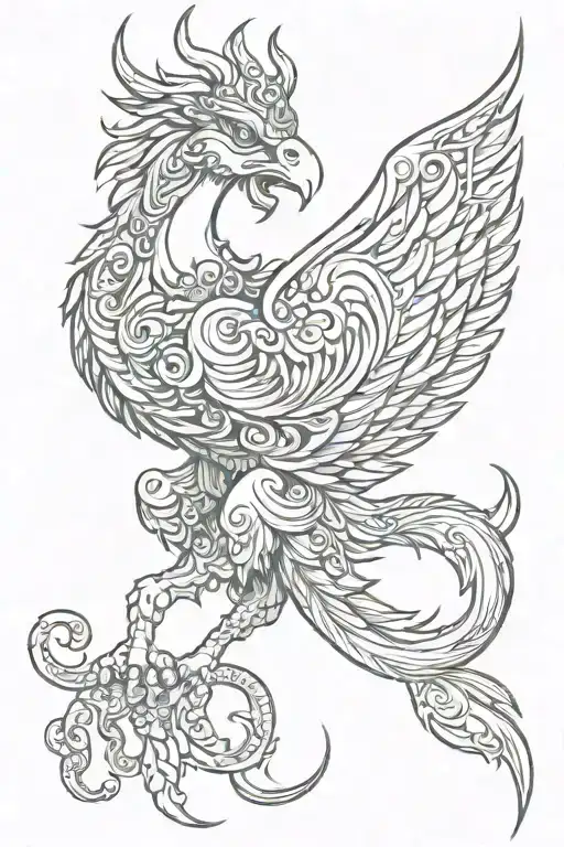 Design Concept: "The Eternal Lur Spirit"**1. Central Symbol: The SimurghA majestic Simurgh, the ancient Persian mythi tattoo design idea