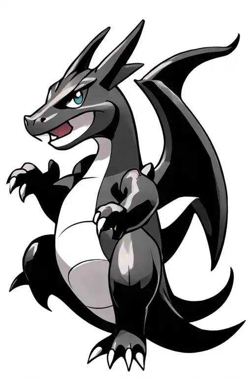 Charizard Pokemon tribal tattoo design idea