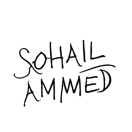 "SOHAIL AHMED" 2x2 tattoo design idea