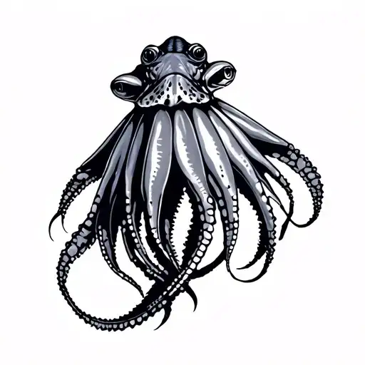 cuttlefish tattoo design idea