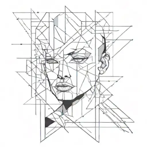 abstract minimalist tattoo in modern cubism style tattoo tattoo design idea