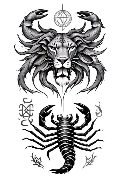 Three signs of the zodiac Leo Aquarius Scorpio then improved life, my story is good luck. tattoo design idea
