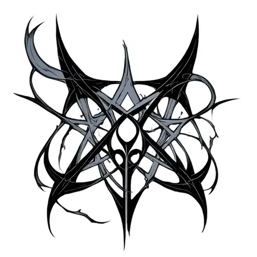Wyrd symbol network tattoo design idea
