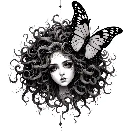 Poison Tree Medusa ButterflyMaleficent, semicolon tattoo design idea