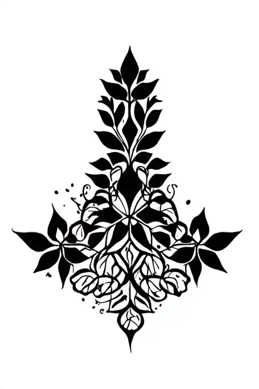 vines growing tattoo design idea