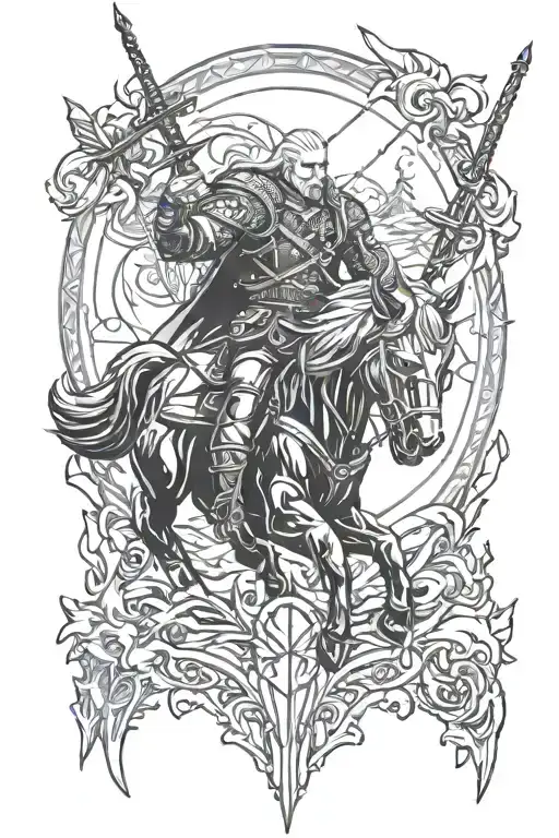 Witcher 3 tattoo design idea