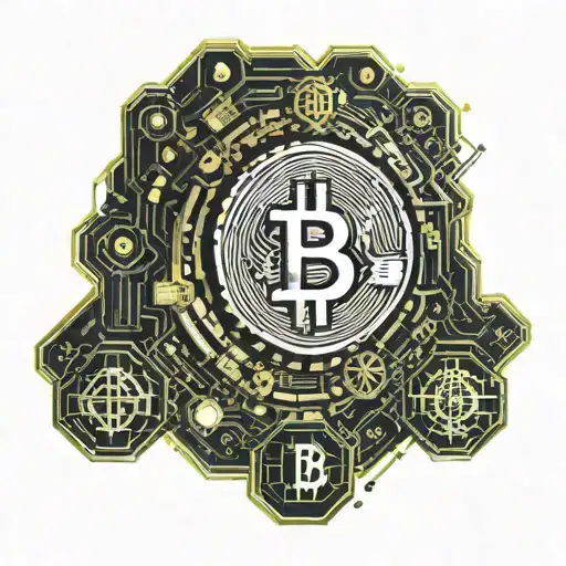 Bitcoin, Cryptocurrency, Crypto, Bitcoin coin, Electronic, Cyber, Wires, Energy, Internet, Bitcoin symbol  tattoo design idea