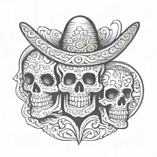 holy dead mexico alcohol tattoo design idea