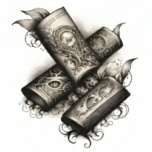 book tattoo with fantasy features on forearm  tattoo design idea