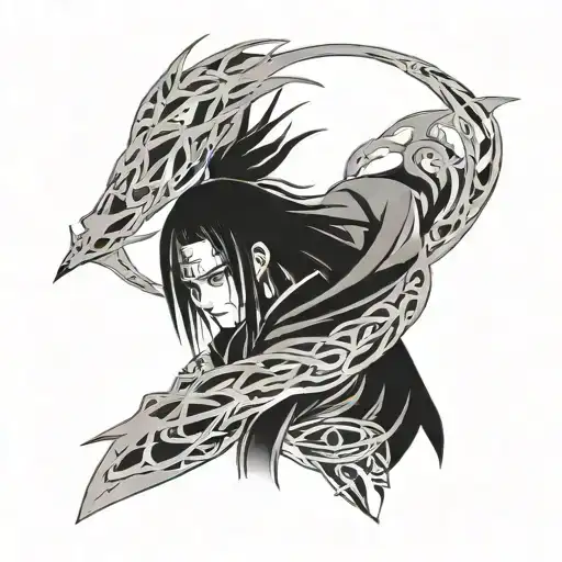 Itachi Uchiha Madara tattoo design idea