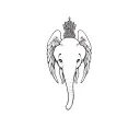 angel elephant tattoo design idea