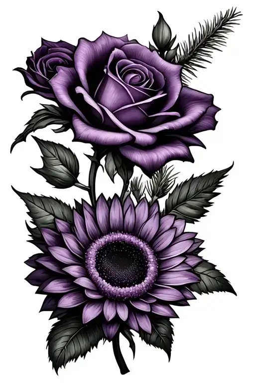 rose, tulip, chrysanthemum, columbine flower, sunflower, purple flower, wild flower, asiatic lily, delilah, pine tree tattoo design idea