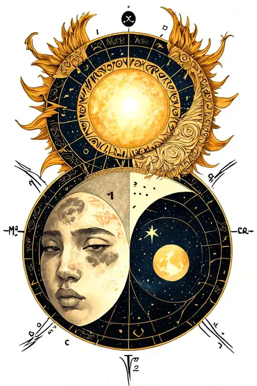 Natal Chart Virgo Sun, Gemini moon, Sagittarius rising. Aries lover tattoo design idea