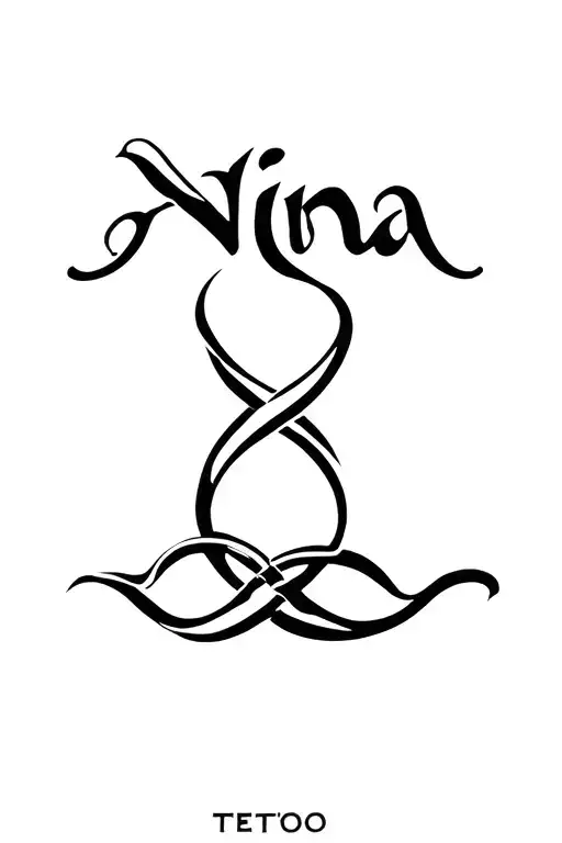 "Nina" Celtic knot love tattoo design idea