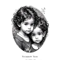 Children names Tucker and Tate tattoo design idea