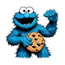 Cookie Monster Super Hero Academia tattoo design idea