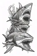 Tiger Shark tattoo design idea