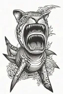 Tiger Shark tattoo design idea