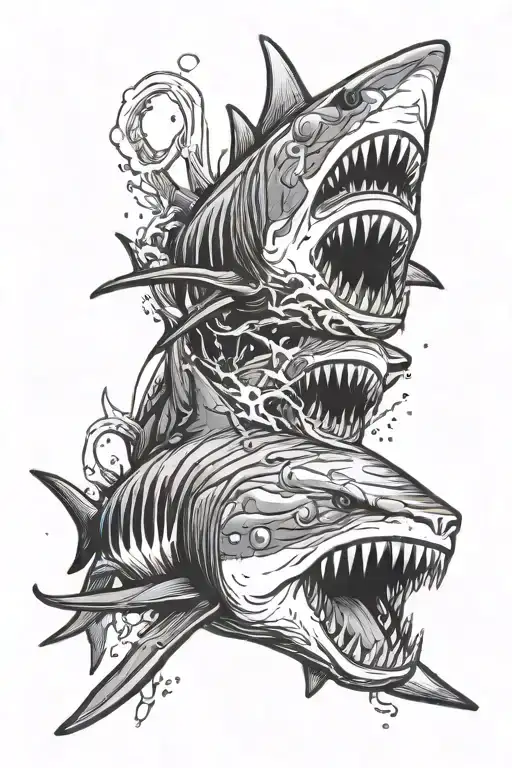 Tiger Shark tattoo design idea