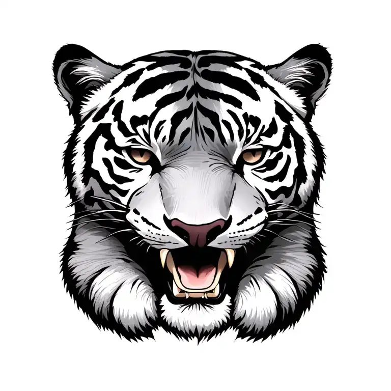 tiger paws with #14 tattoo design idea