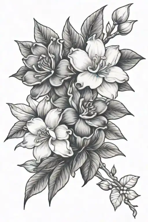 gardenias tattoo design idea