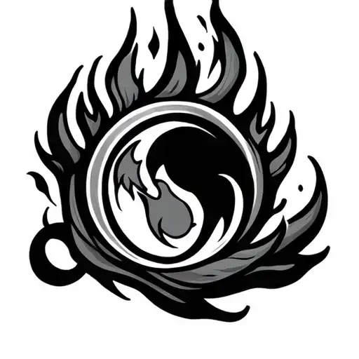 fire earth water air element signs tattoo design idea