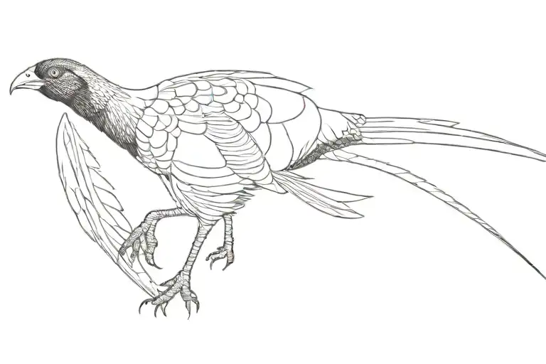 Hunting A Pheasant In The tattoo design idea