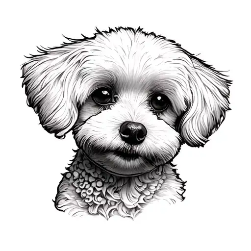 Bichon Frise tattoo design idea