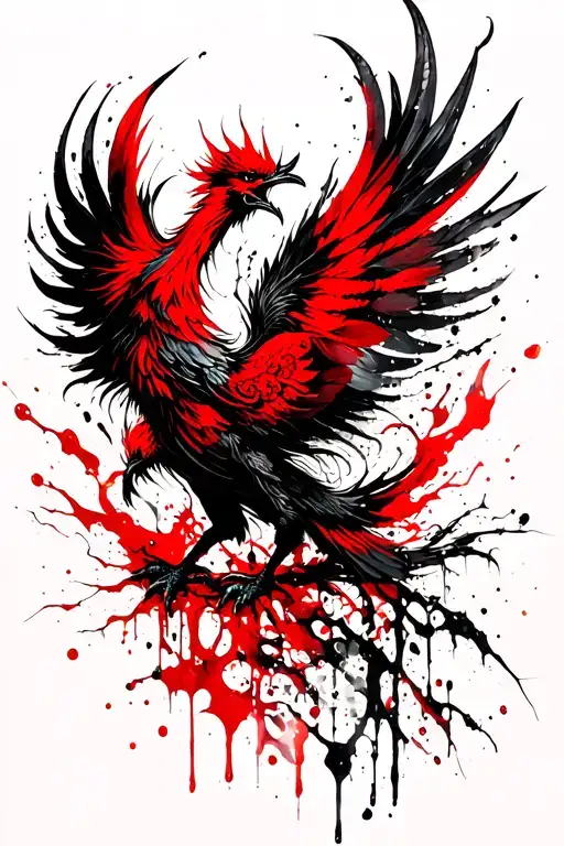 phoenix chinese style tattoo design idea