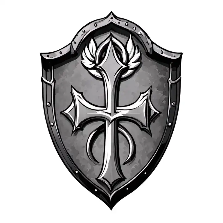 Chi Rho and Shield tattoo design idea