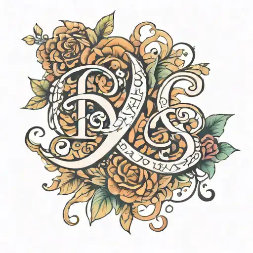 Initials of the names Leticia Puerta Rochs and Kadim Chávez Rocha tattoo design idea