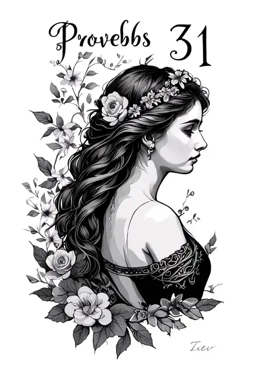 Proverbs 31 tattoo design idea