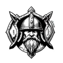 lord of the ring style dwarven helmet for a firefighter tattoo design idea