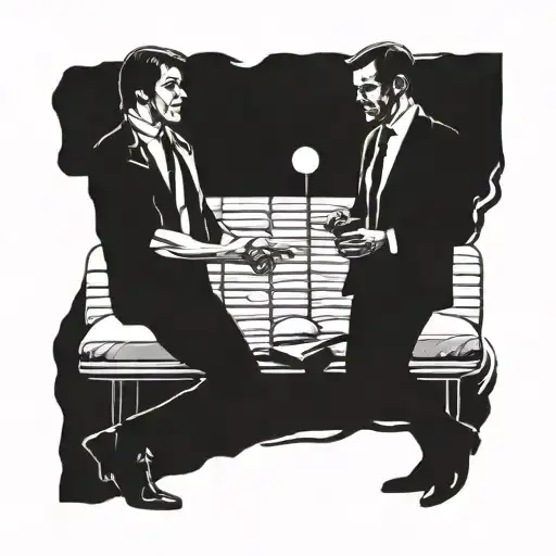 pulp fiction fight club tattoo design idea