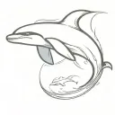 orca jumping tattoo design idea