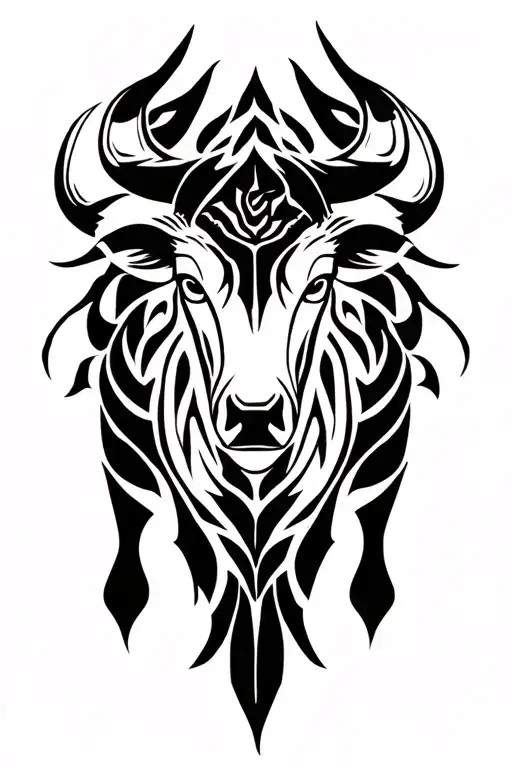zodiac tauros tribal tattoo tattoo design idea