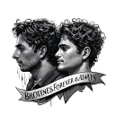 brothers forever & always tattoo design idea