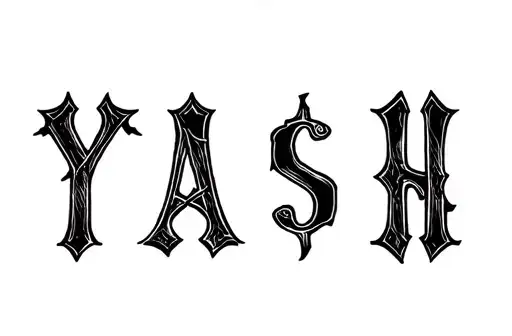 "Ya $ h" tattoo design idea